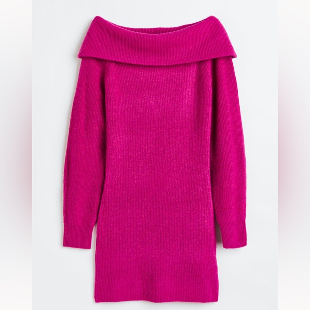 Pink Off-the-shoulder Bodycon Dress - Picture 3 of 3